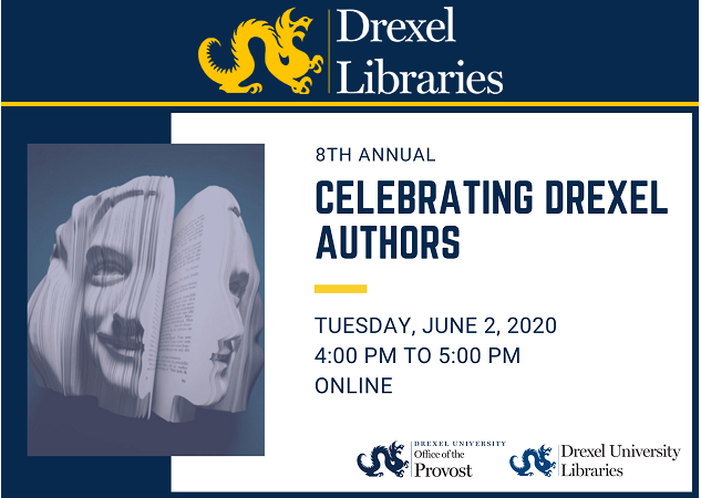 Graphic for celebrating Drexel authors event